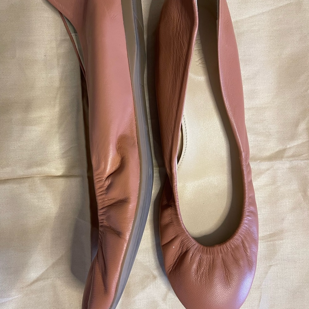 J Crew flats 8.5 Brown Leather Round Toe Ballet